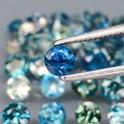 Heated only! 4.25ct blue green Sapphire set