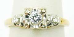 Very Fine 14K/18K Gold Diamond Ring, 5.5