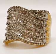 14kt Solid Yellow Gold Diamond Band Ring