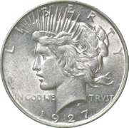 1927-D Peace Silver Dollar