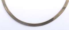 Vintage Italian 925 Sterling Silver Herringbone Necklace