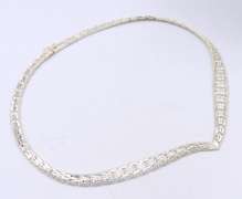 925 Sterling Silver Italian Fancy Link Necklace
