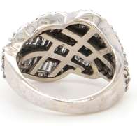 Dazzling 18kt White Gold 2.00ctw Baguette and Round Diamond Wave Ring