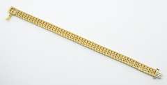 Sparkling 14k Wide Diamond Bracelet