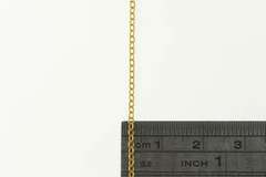 14K Yellow Gold 1.75mm Cable Link Classic Oval Chain Necklace