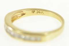 14K Yellow Gold 0.50 Ctw Diamond Princess Cut Wedding Band Ring