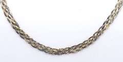 Vintage Italian 925 Sterling Silver Braided Necklace