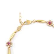 Plated 18KT Yellow Gold 1.25ctw Ruby and Diamond Bracelet