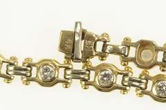 14K Yellow Gold 1.00 Ctw Diamond Classic Ornate Tennis Bracelet