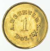 A. Bechtler $1 California Gold Dollar