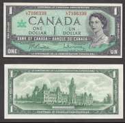 $1 1967 Canadian both English and Canadian About Uncirculated