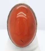 Vintage 925 Sterling Silver Amber Ring