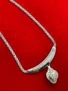14K WHITE GOLD AND DIAMOND NECKLACE