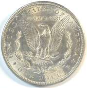 Satiny-fresh BU 1886-S Morgan Silver Dollar. Rare key date