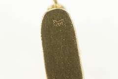 14K Yellow Gold 3D 1960's Shoe Baby Birthstone Setting Charm/Pendant