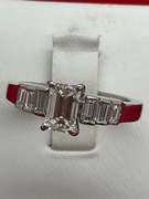 CERTIFIED LADIES PLATINUM AND DIAMOND RING