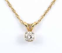 14kt Yellow Gold & Diamond Pendant Necklace