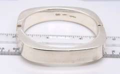 925 Sterling Silver Signed Bangle Bracelet