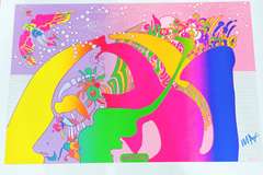 Peter Max Hand Signed Offset Lithograph, Limited Edition- Instant Nutriment Peter Max Instant Nutriment