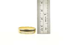18K Yellow Gold 0.30 Ctw Diamond Black Onyx Men's Ring
