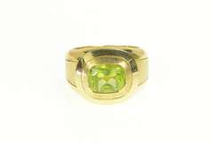 14K Yellow Gold Hammerman Bros. Peridot Designer Men's Ring