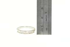 14K White Gold 0.58 Ctw Princess Baguette Diamond Band Ring