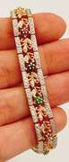 14kt Solid Yellow Gold Bracelet with Diamonds, Sapphires, Rubies, and Emeralds!
