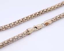 Vintage Italian Sterling Silver Popcorn Chain Necklace