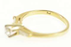 14K Yellow Gold 0.55 Ctw Diamond VVS Baguette Engagement Ring