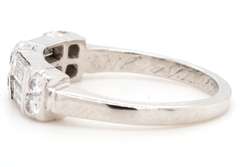 Vintage 0.58ctw Baguette and Round Diamond Ring in Platinum