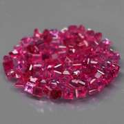 Premium 3.60ct 100 piece princess cut Ruby set