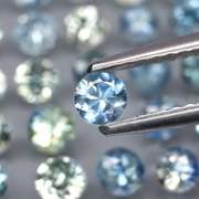 Heated only! 4.40ct diamond cut Australian Sapphire set