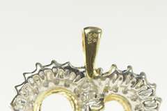 10K Yellow Gold 0.75 Ctw Diamond Cluster Heart Love Symbol Pendant