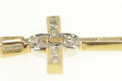 10K Yellow Gold 0.49 Ctw Diamond Encrusted Cross Christian Pendant