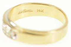 14K Yellow Gold 0.32 Ctw Diamond Classic Men's Wedding Ring