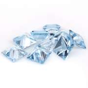 Amazing 10.61ct radiant cut ice blue Topaz set