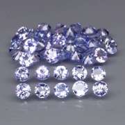 Heavy flashing 3.26ct diamond cut Tanzanite set