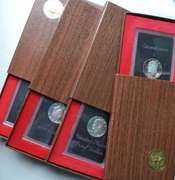1971 & 3 1972 Ike Brown Box Silver Dollars