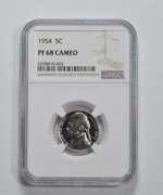 PF68 CAM 1954 Jefferson Nickel - Graded NGC