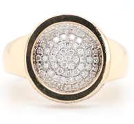 Fabulous 1.00ctw Pave Diamond Abstract Low Dome Ring in 18K