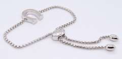 925 Sterling Silver Horseshoe Cubic Zirconia Bracelet