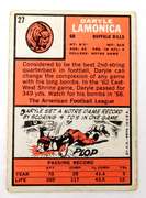 1966 Daryle Lamonica, Bills QB Football Card