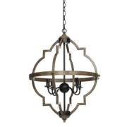 Metal Chandelier 6 Light E12 Ceiling Pendant