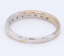 Sparkling White Gold Baguette and Round Diamond Channel Set Band