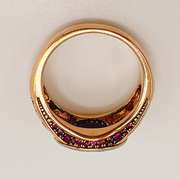 18kt Yellow Gold, Ruby, & Diamond Band Ring