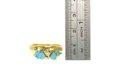 Sterling Silver Turquoise Beaded Ball Fringe Tassel Pom Pom Ring