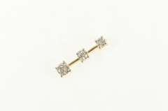 14K Yellow Gold 0.50 Ctw Tiered Diamond Journey Drop Pendant