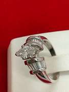 CERTIFIED LADIED PLATINUM AND DIAMOND ENGAGEMENT RING