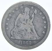 1864 Seated Liberty Quarter