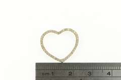 10K Yellow Gold Diamond Encrusted Heart Love Symbol Pendant